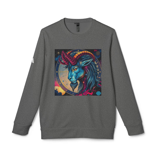 Adidas, Unisex Fleece Crewneck Sweatshirt, Capricorn, Pop Art v1, Zodiac