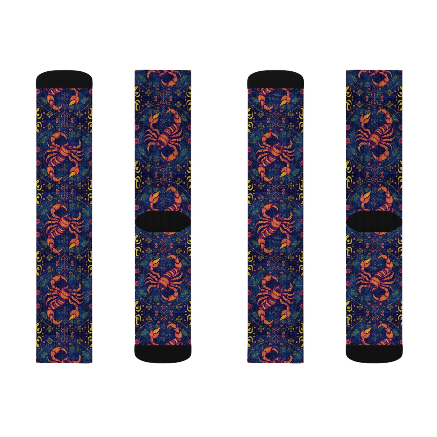 Sublimation Socks, Scorpio, Zodiac v2, Pattern