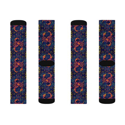 Sublimation Socks, Scorpio, Zodiac v2, Pattern