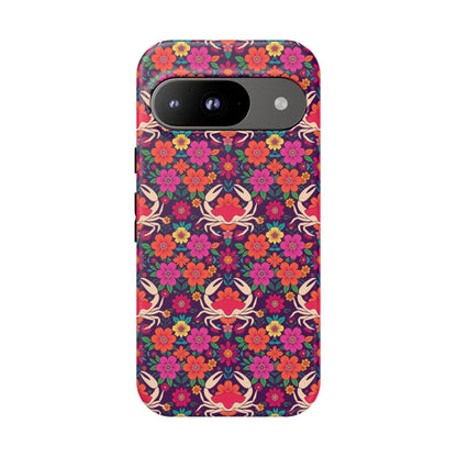 Tough Cases, Cancer, Zodiac v1, Flower Pattern