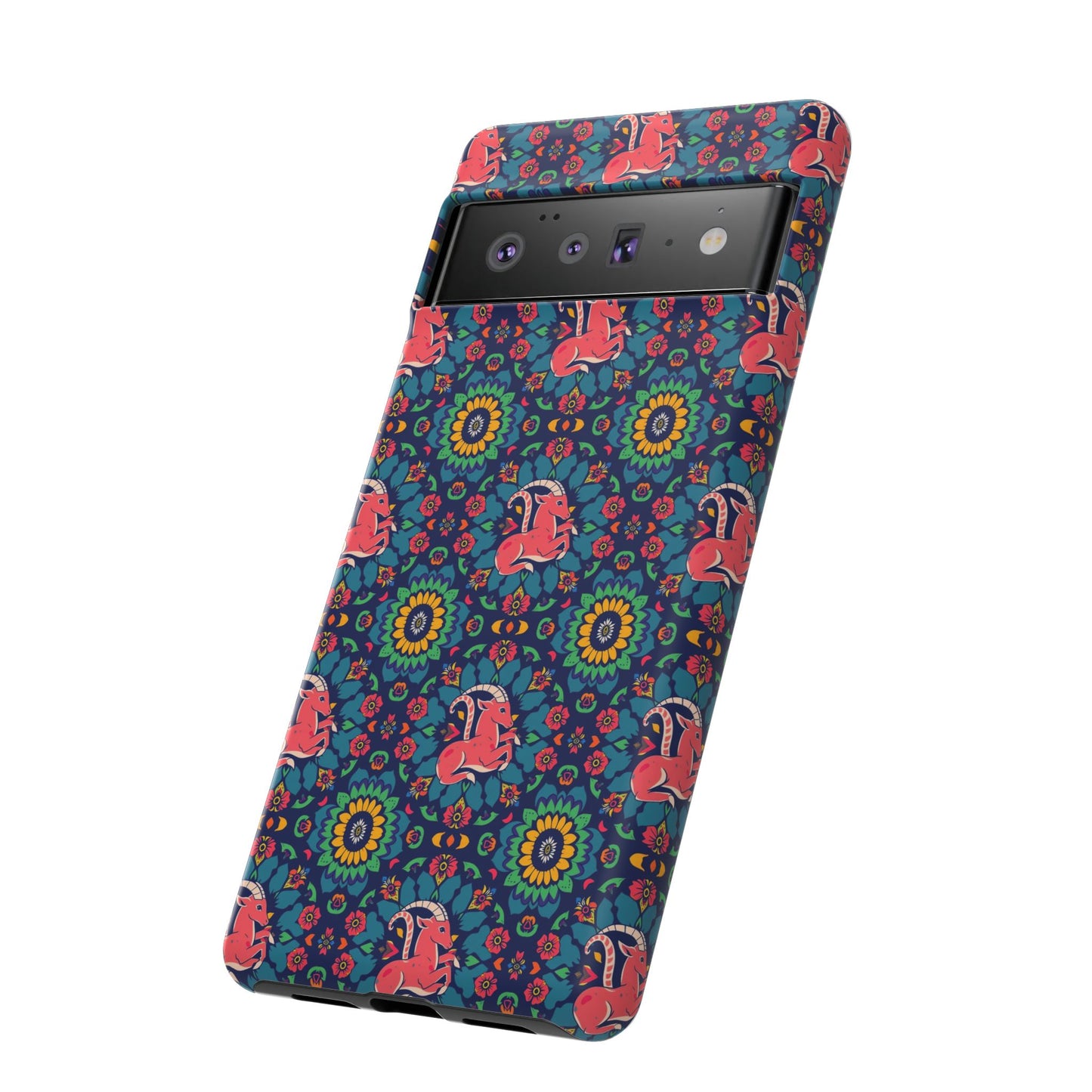 Tough Cases, Capricorn, Zodiac v1, Flower Pattern