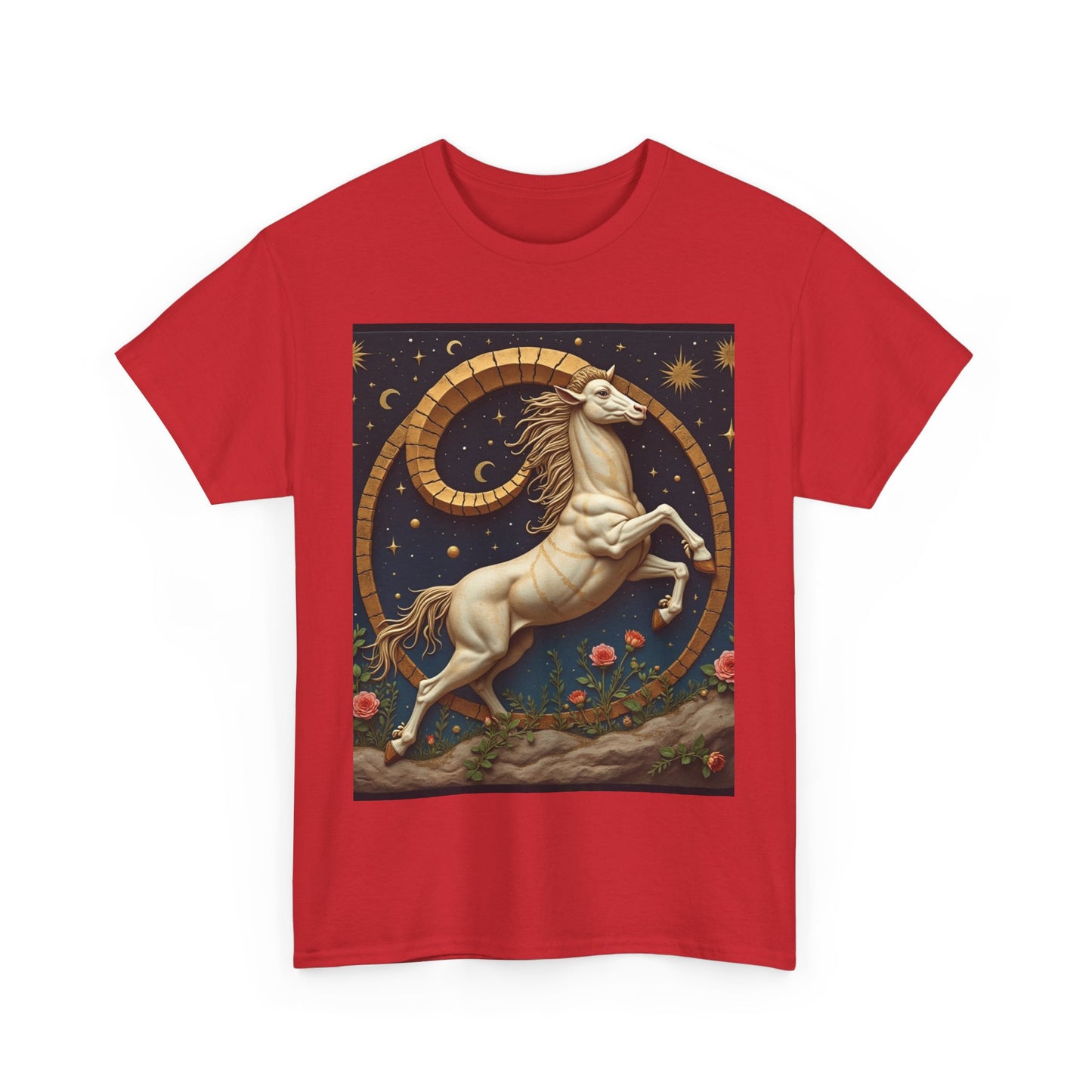 Unisex Heavy Cotton T-Shirt, Aries Animal. Zodiac Design