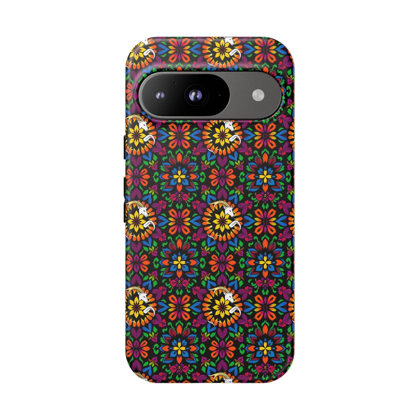 Tough Cases, Capricorn, Zodiac v2, Flower Pattern