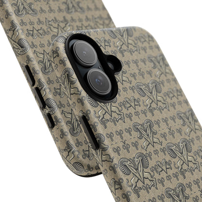 Tough Cases, Aries, Zodiac, Metal Pattern