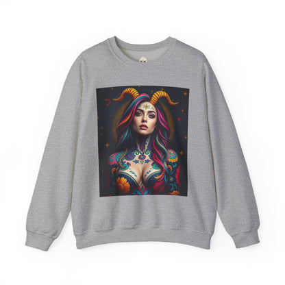 Unisex Heavy Blend™ Crewneck Sweatshirt, Capricorn, Zodiac v3, Sexy Pattern