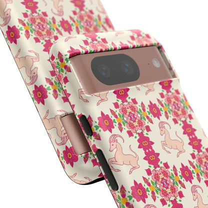 Tough Cases, Capricorn, Zodiac v3, Flower Pattern