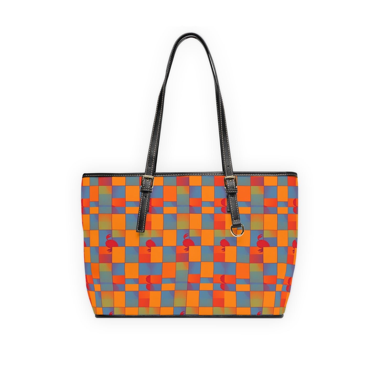 Leather Shoulder Bag, Cancer, Zodiac v4, Shapes Pattern