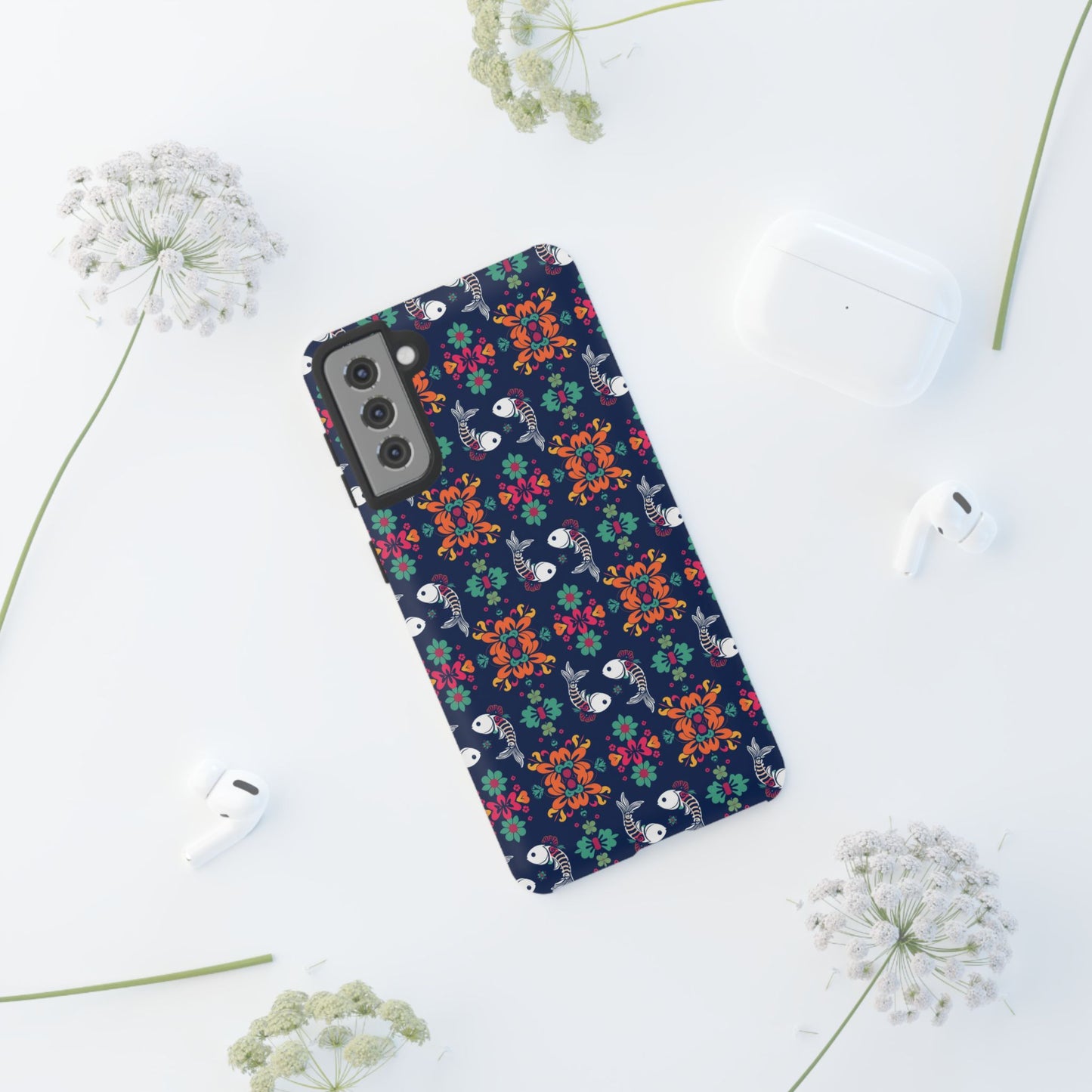Tough Cases, Pisces, Zodiac, Flower Pattern