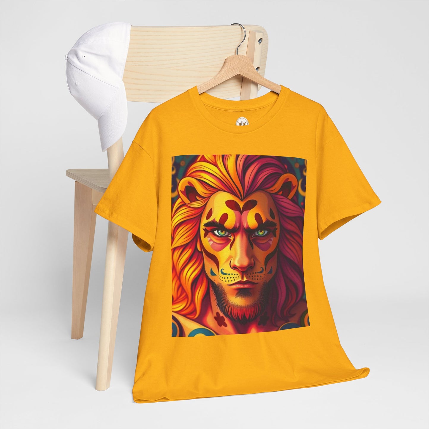 Unisex Heavy Cotton T-Shirt, Leo, Zodiac v2, Sexy Art