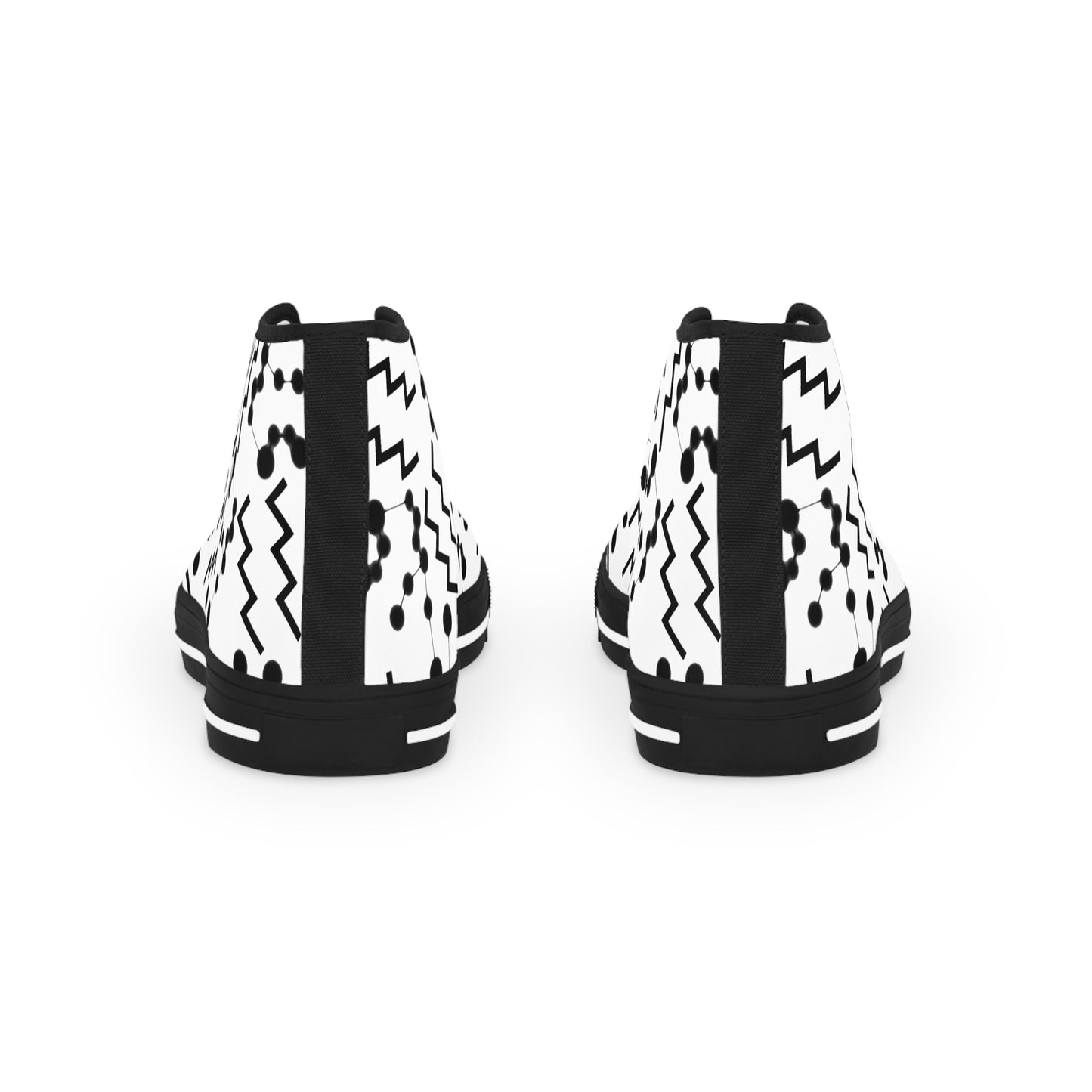 Men's High Top Sneakers, Breathable polyester canvas, Aquarius Zodiac Design