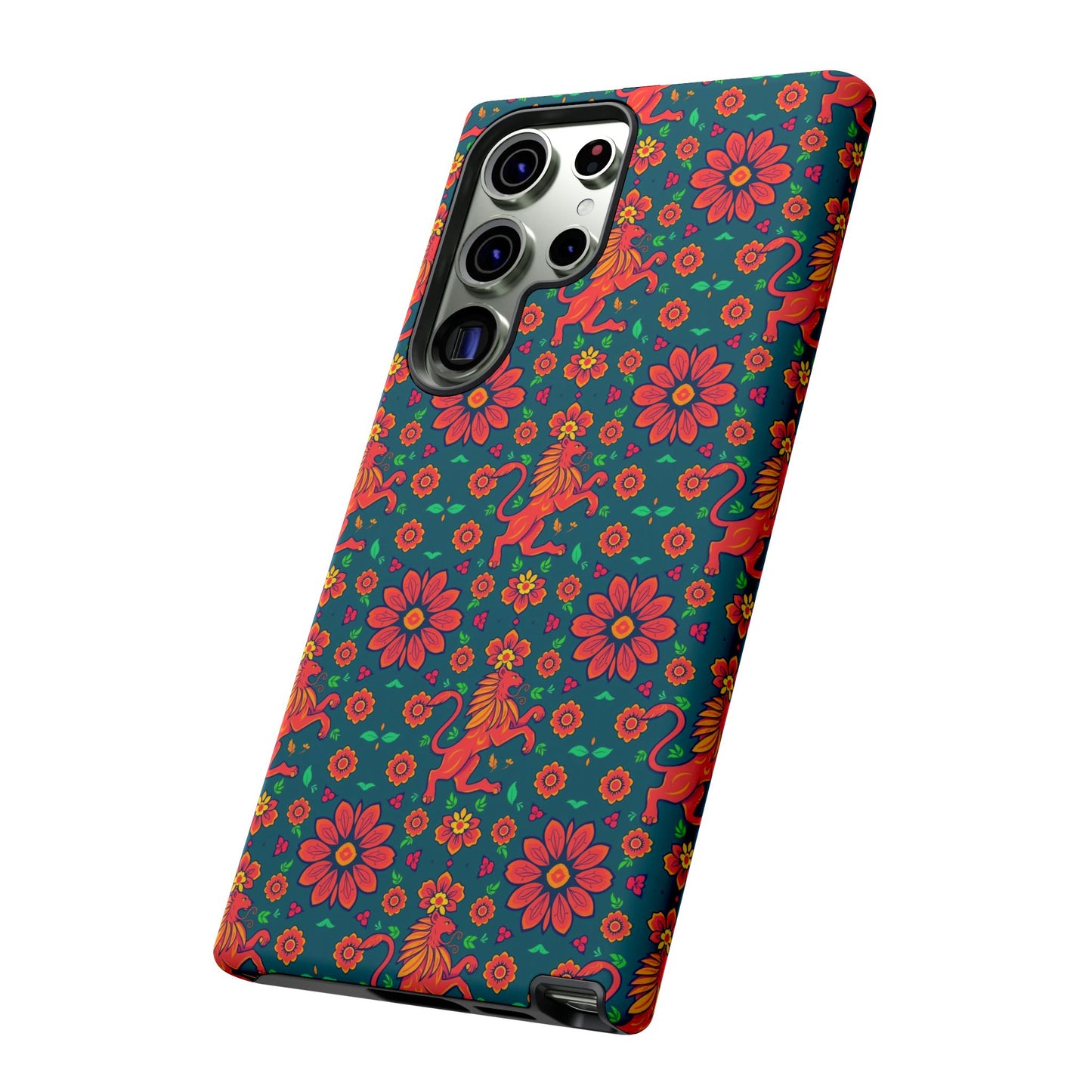 Tough Cases, Leo, Zodiac v2, Flower Pattern