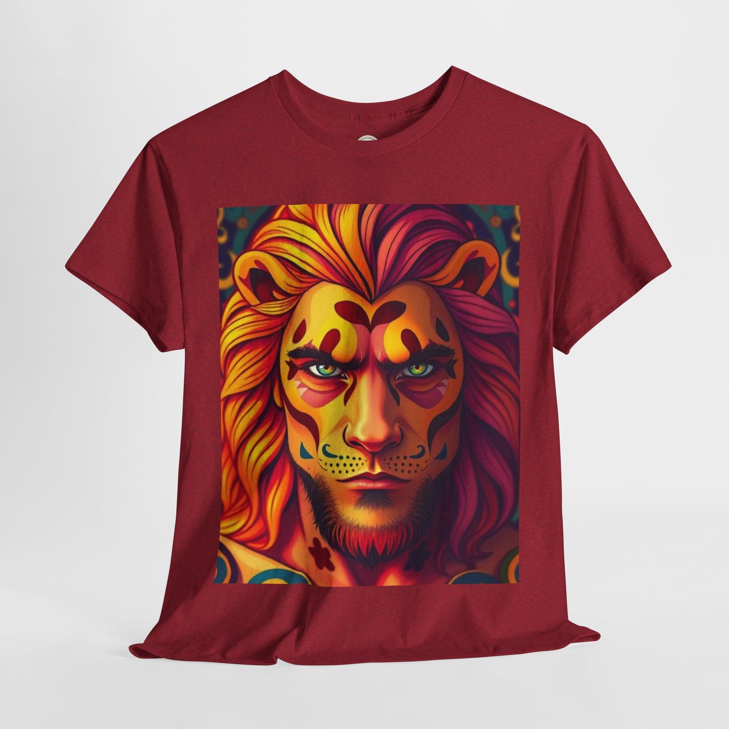 Unisex Heavy Cotton T-Shirt, Leo, Zodiac v2, Sexy Art