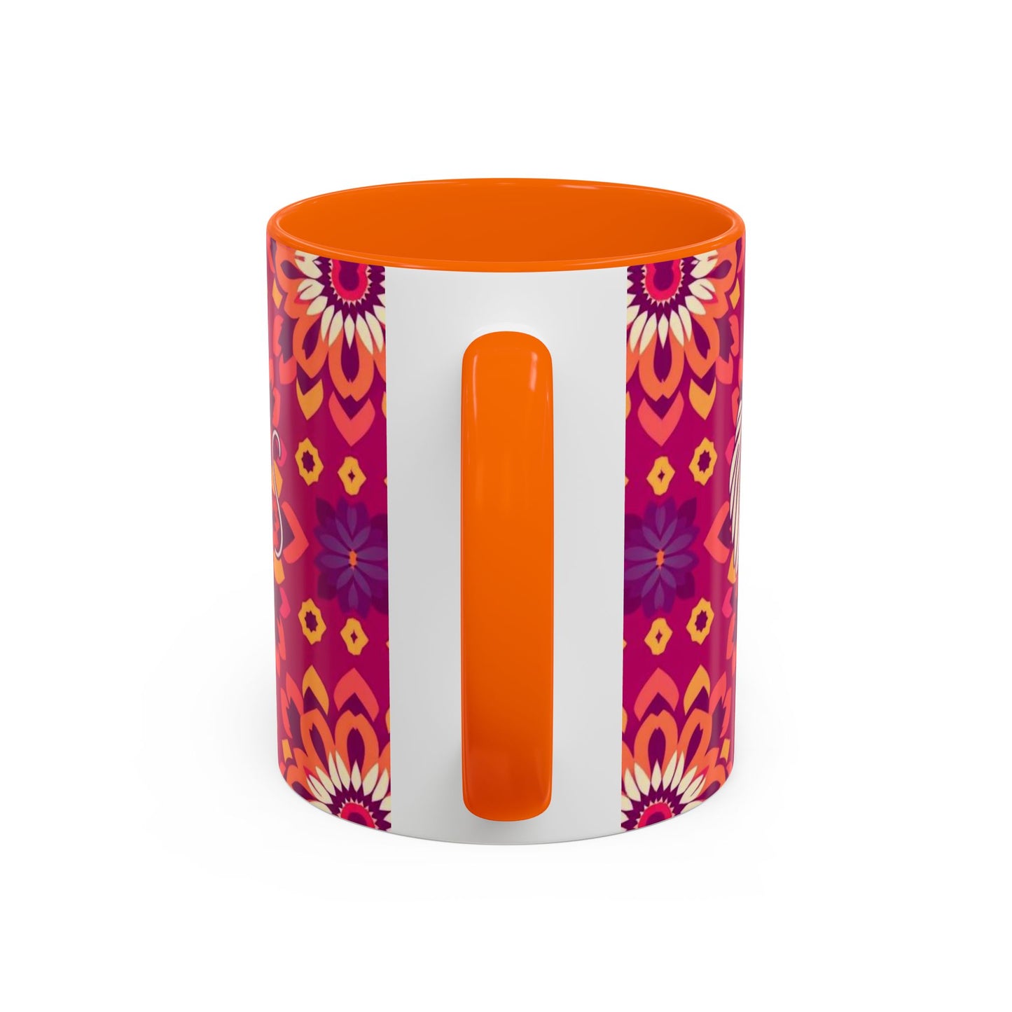 Accent Coffee Mug, Gemini, Zodiac v1, Flower Pattern, (11, 15oz)