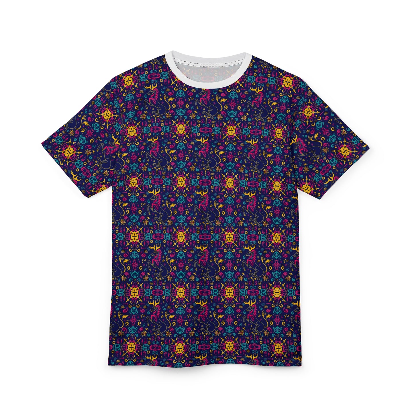 Unisex Cut & Sew T-Shirt, AOP, Aquarius, Zodiac v1, Pattern