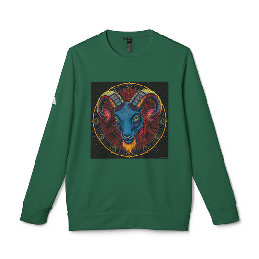 Adidas, Unisex Fleece Crewneck Sweatshirt, Aries, Pop Art v1, Zodiac