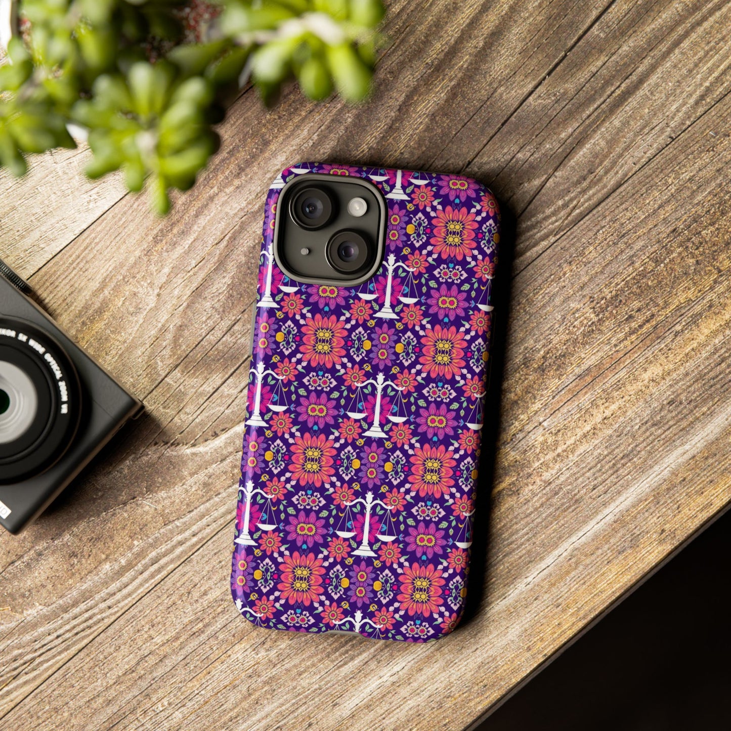 Tough Cases, Libra, Zodiac v4, Flower Pattern