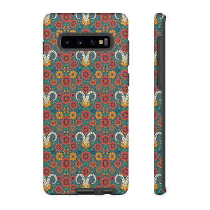 Tough Cases, Aries, Zodiac v3, Flower Pattern