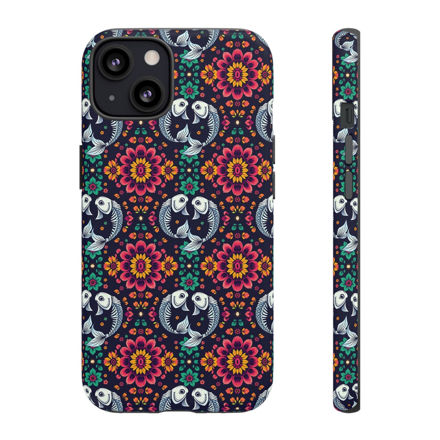 Tough Cases, Pisces, Zodiac v4, Flower Pattern