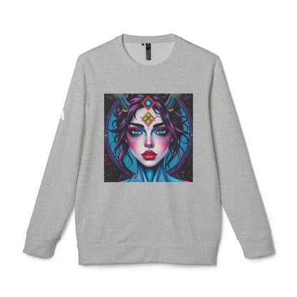 Adidas, Unisex Fleece Crewneck Sweatshirt, Aquarius, Pop Art, Zodiac