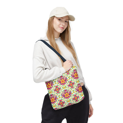Tote Bag (AOP), Cancer, Zodiac v1, Flower Pattern