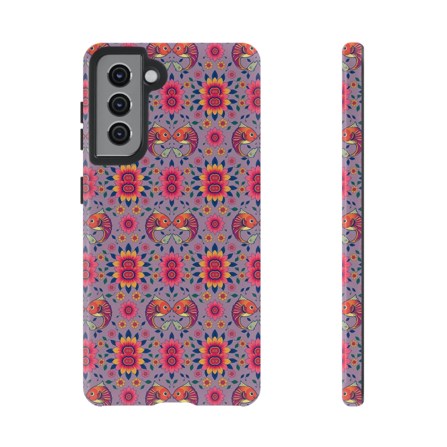 Tough Cases, Pisces, Zodiac v3, Flower Pattern