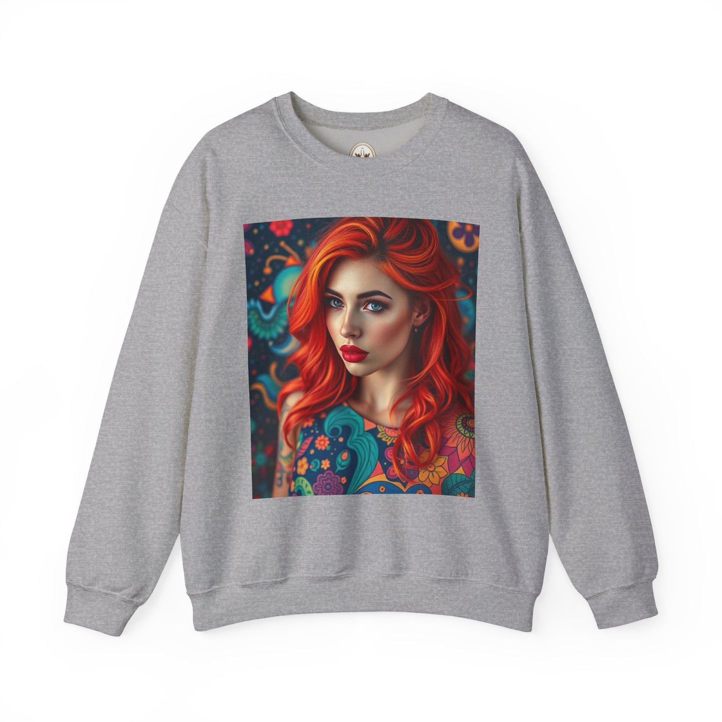 Unisex Heavy Blend™ Crewneck Sweatshirt, Aquarius, Zodiac v1, Sexy Pattern