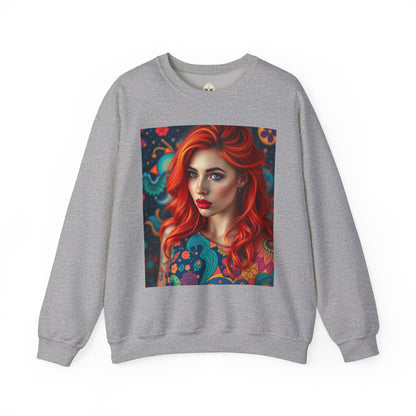 Unisex Heavy Blend™ Crewneck Sweatshirt, Aquarius, Zodiac v1, Sexy Pattern