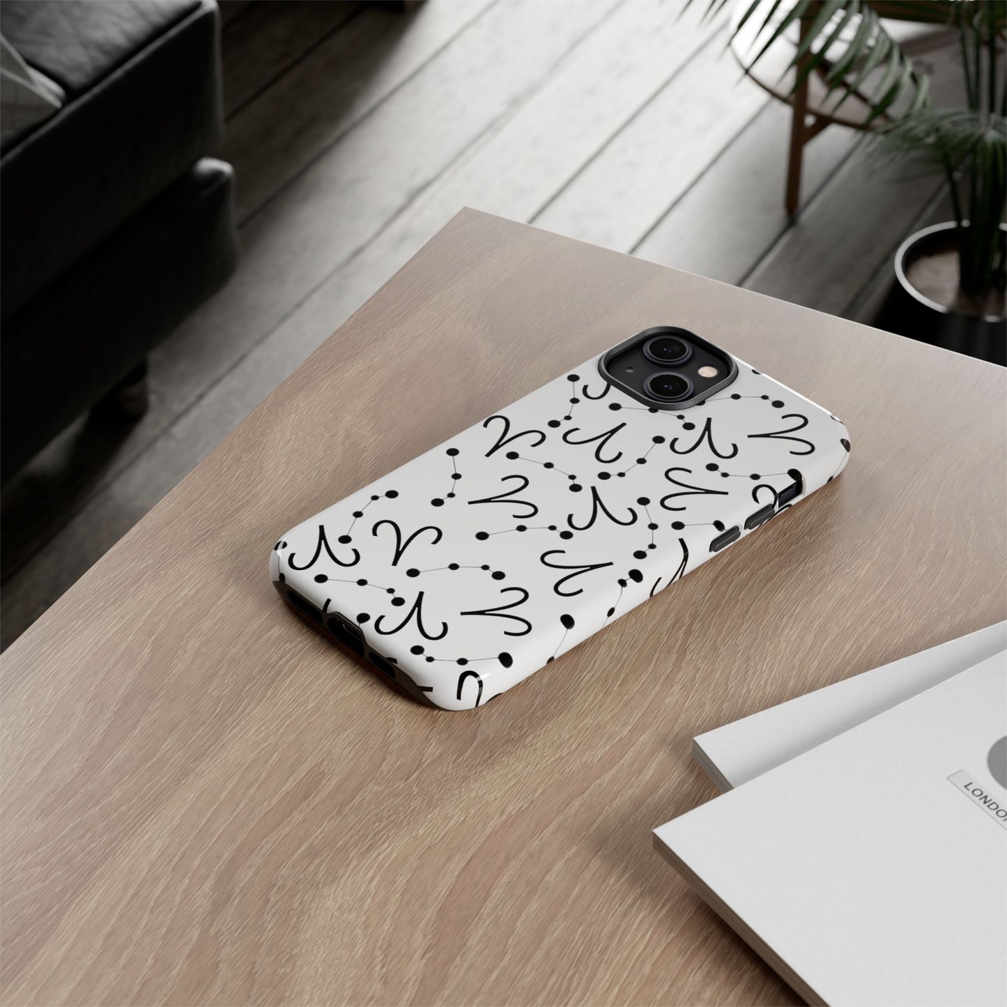 Tough Cases with the Aries Zodiac sign for iPhone, Samsung Galaxy, and Google Pixel devices