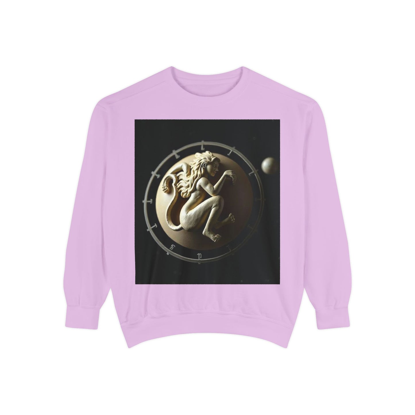 Garment-Dyed Sweatshirt, Unisex, Space Symbol Design, Virgo