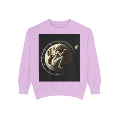 Garment-Dyed Sweatshirt, Unisex, Space Symbol Design, Virgo