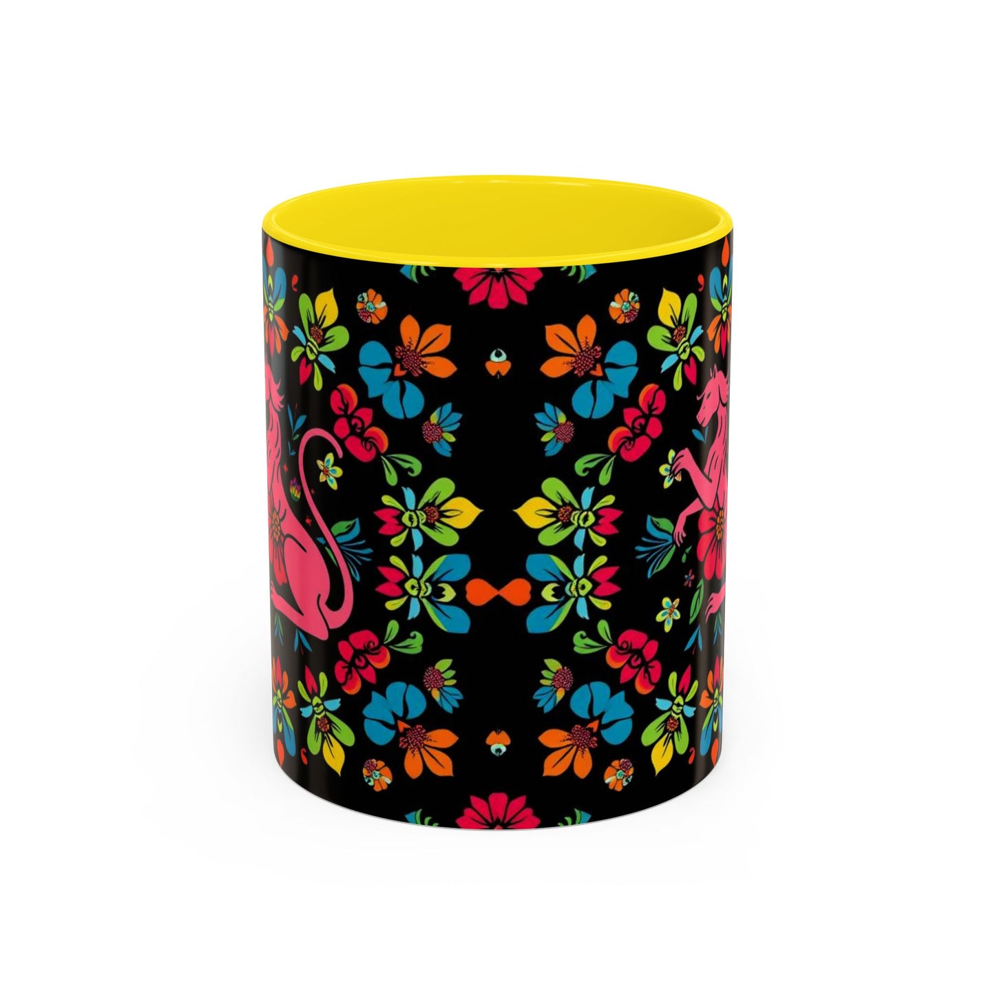 Accent Coffee Mug, Zodiac. Virgo, Flower Pattern, (11, 15oz)