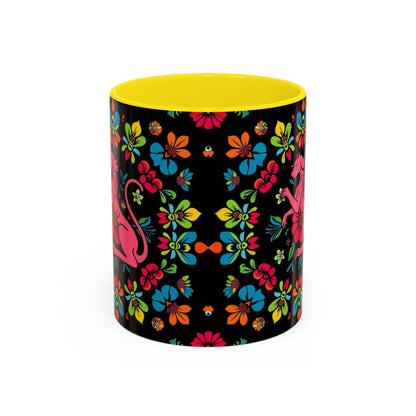 Accent Coffee Mug, Zodiac. Virgo, Flower Pattern, (11, 15oz)