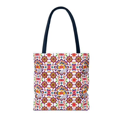 Tote Bag, (AOP), Sagittarius, Zodiac v2, Flower Pattern