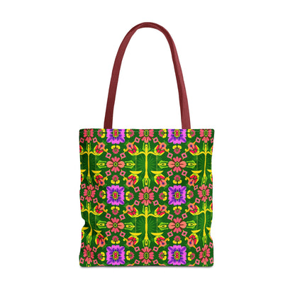 Tote Bag, (AOP), Libra, Zodiac v6, Flower Pattern