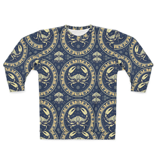 Unisex Sweatshirt, Zodiac Design, Pattern v1, Cancer, AOP