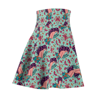 Women's Skater Skirt, (AOP), Pisces, Zodiac v2, Sexy Pattern
