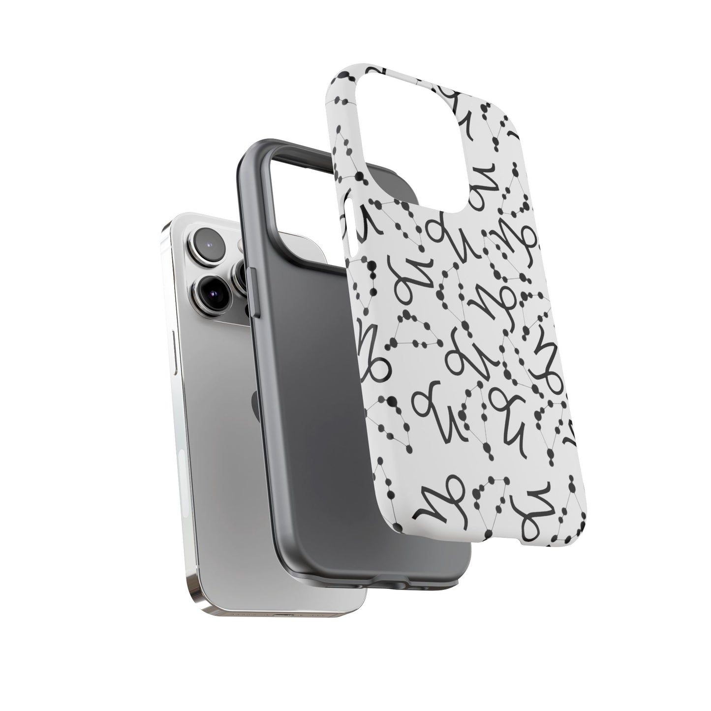 Tough Cases with the Capricorn Zodiac sign for iPhone, Samsung Galaxy, and Google Pixel devices