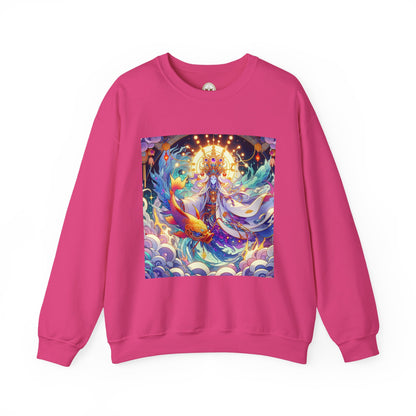 Unisex Heavy Blend™ Crewneck Sweatshirt, Anime Pisces King, Zodiac Design
