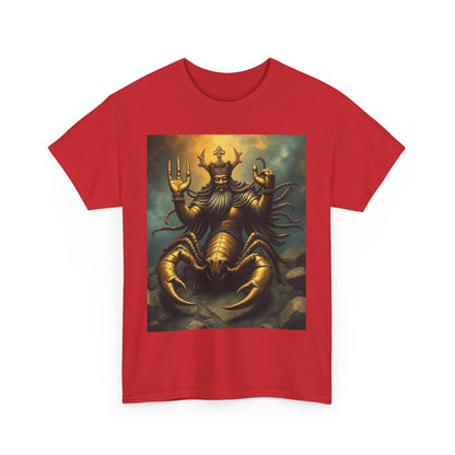 Unisex Heavy Cotton T-Shirt, Desert Scorpio King, Zodiac Design