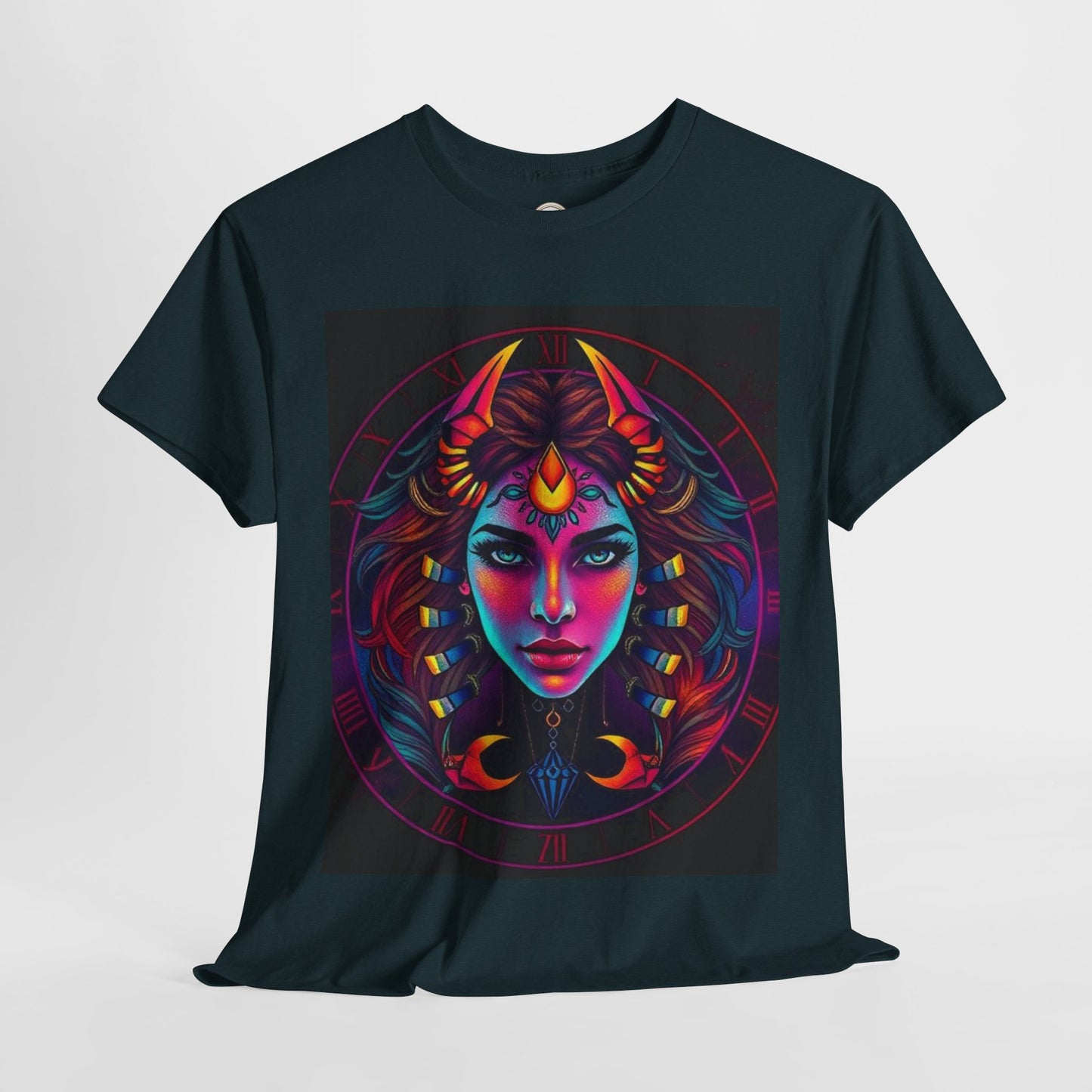 Unisex Heavy Cotton T-Shirt, Scorpio, Zodiac v4, Sexy Art