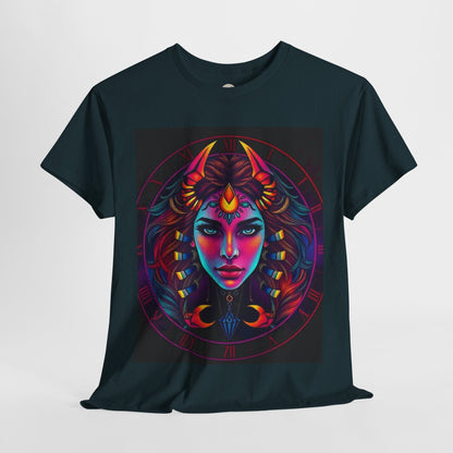 Unisex Heavy Cotton T-Shirt, Scorpio, Zodiac v4, Sexy Art