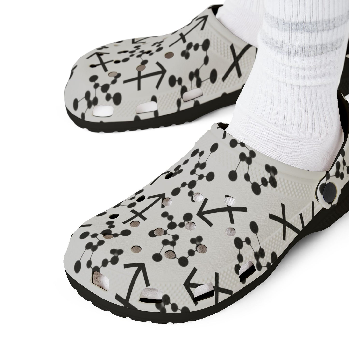 EVA Foam Rubber Shoes (AOP), Material 100% EVA, Sagittarius Zodiac Design