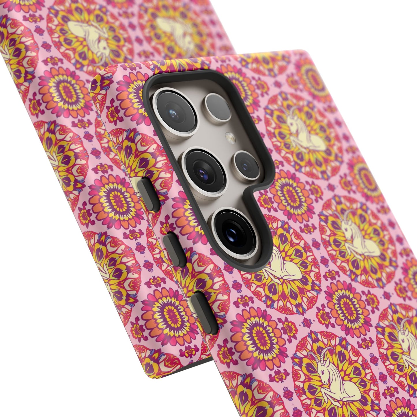 Tough Cases, Capricorn, Zodiac v4, Flower Pattern