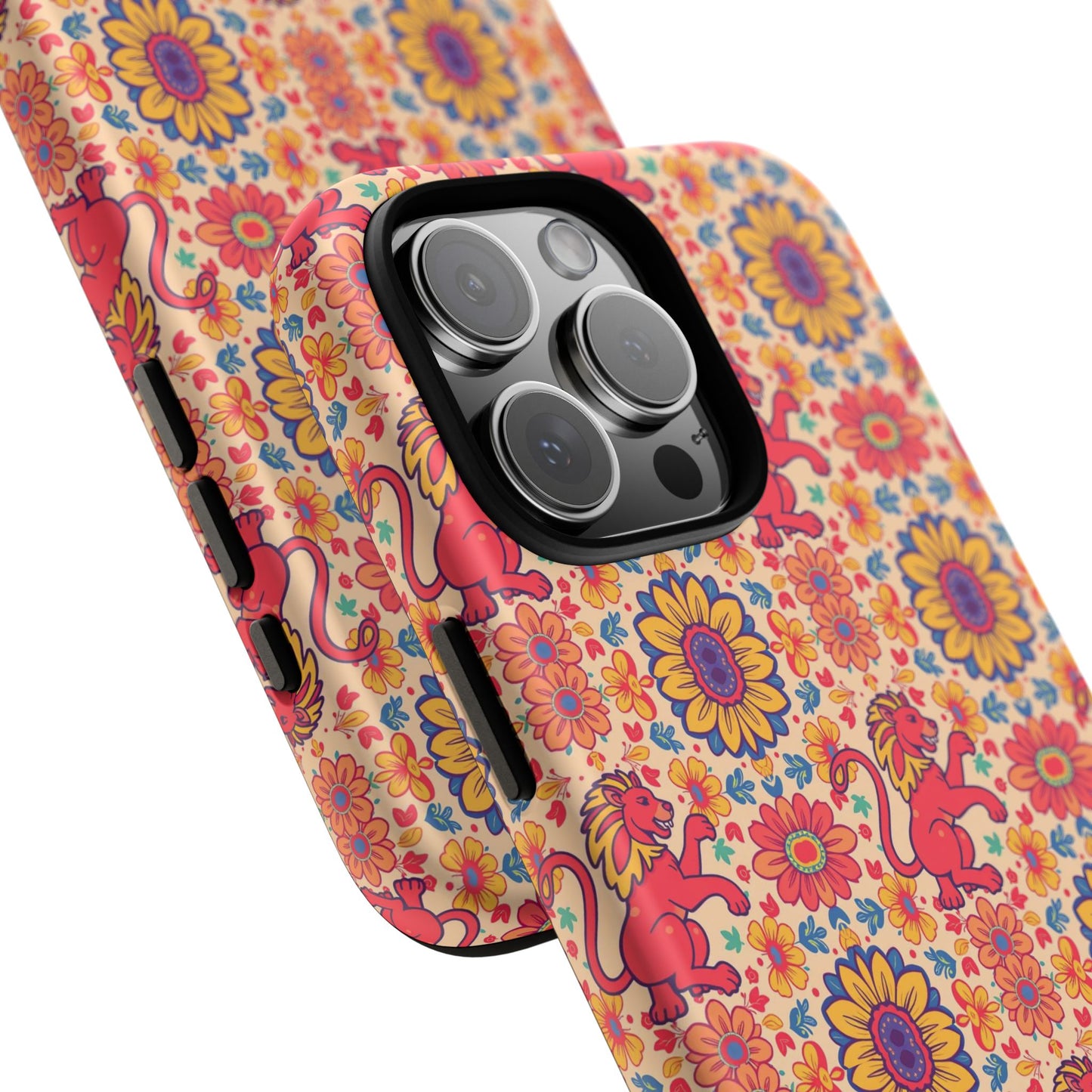 Tough Cases, Leo, Zodiac v1, Flower Pattern