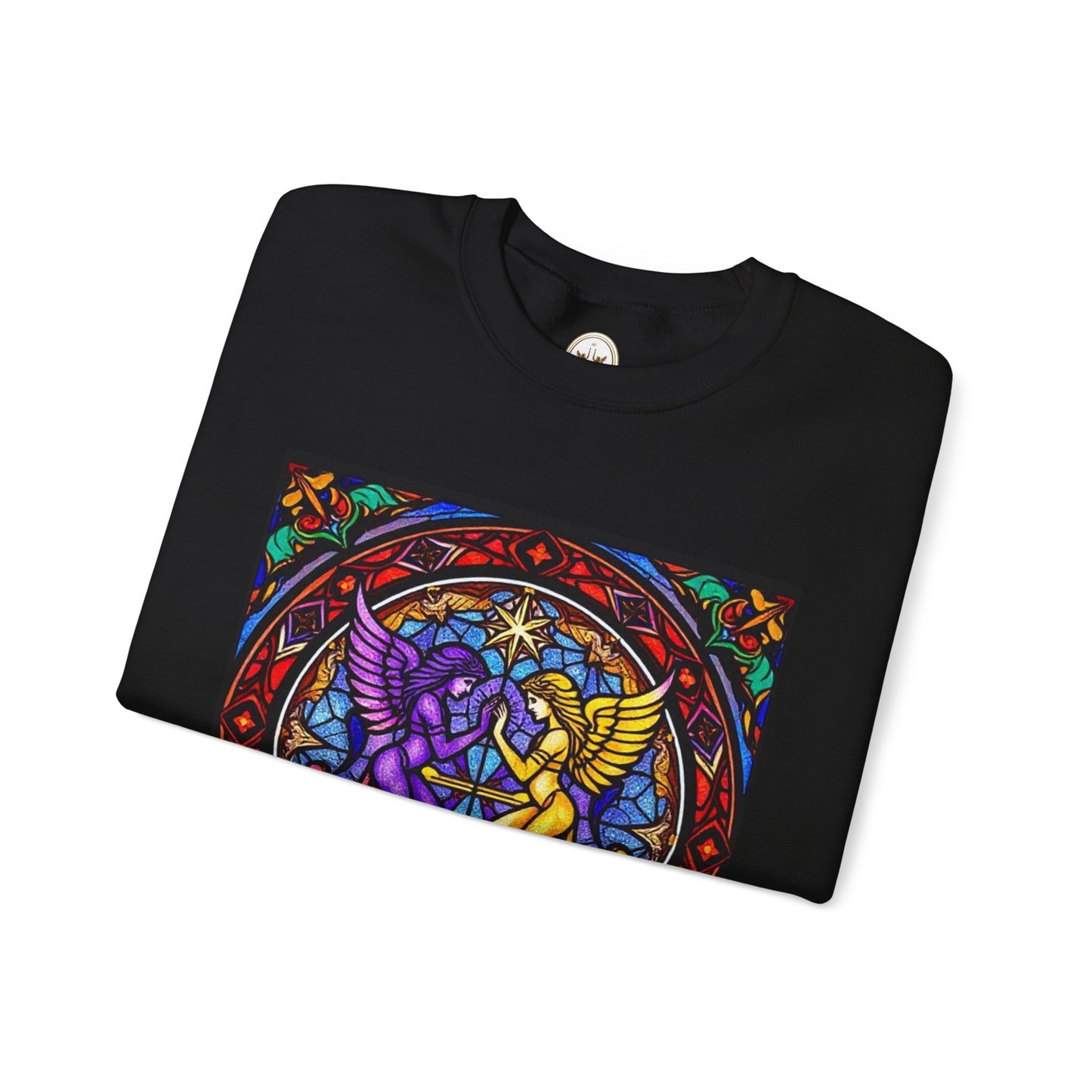 Unisex Heavy Blend™ Crewneck Sweatshirt, Glass, Gemini Zodiac Design