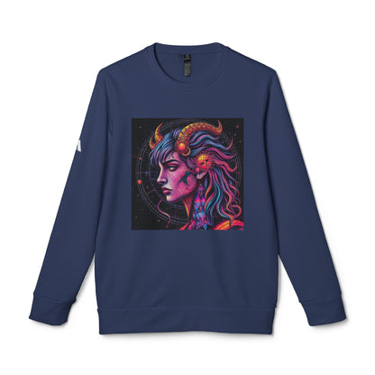 Adidas, Unisex Fleece Crewneck Sweatshirt, Virgo, Pop Art, Zodiac