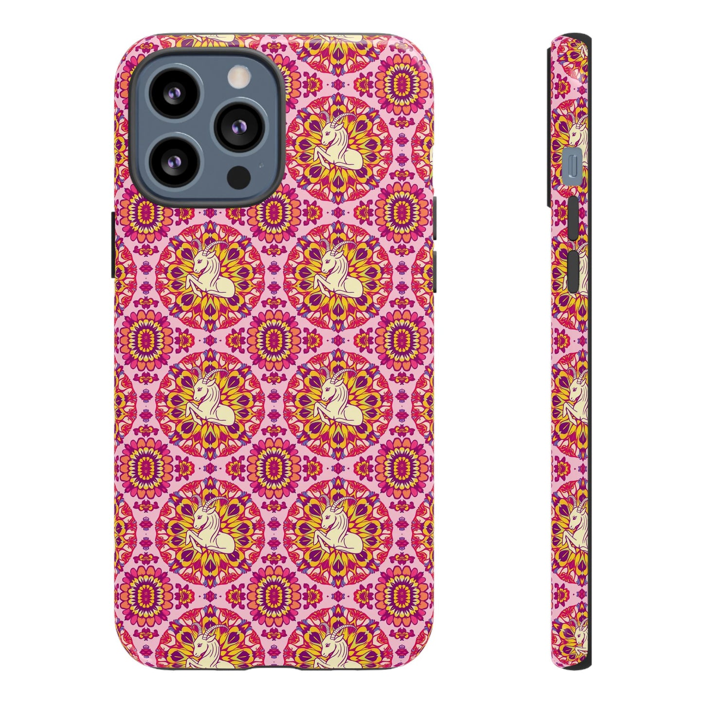 Tough Cases, Capricorn, Zodiac v4, Flower Pattern