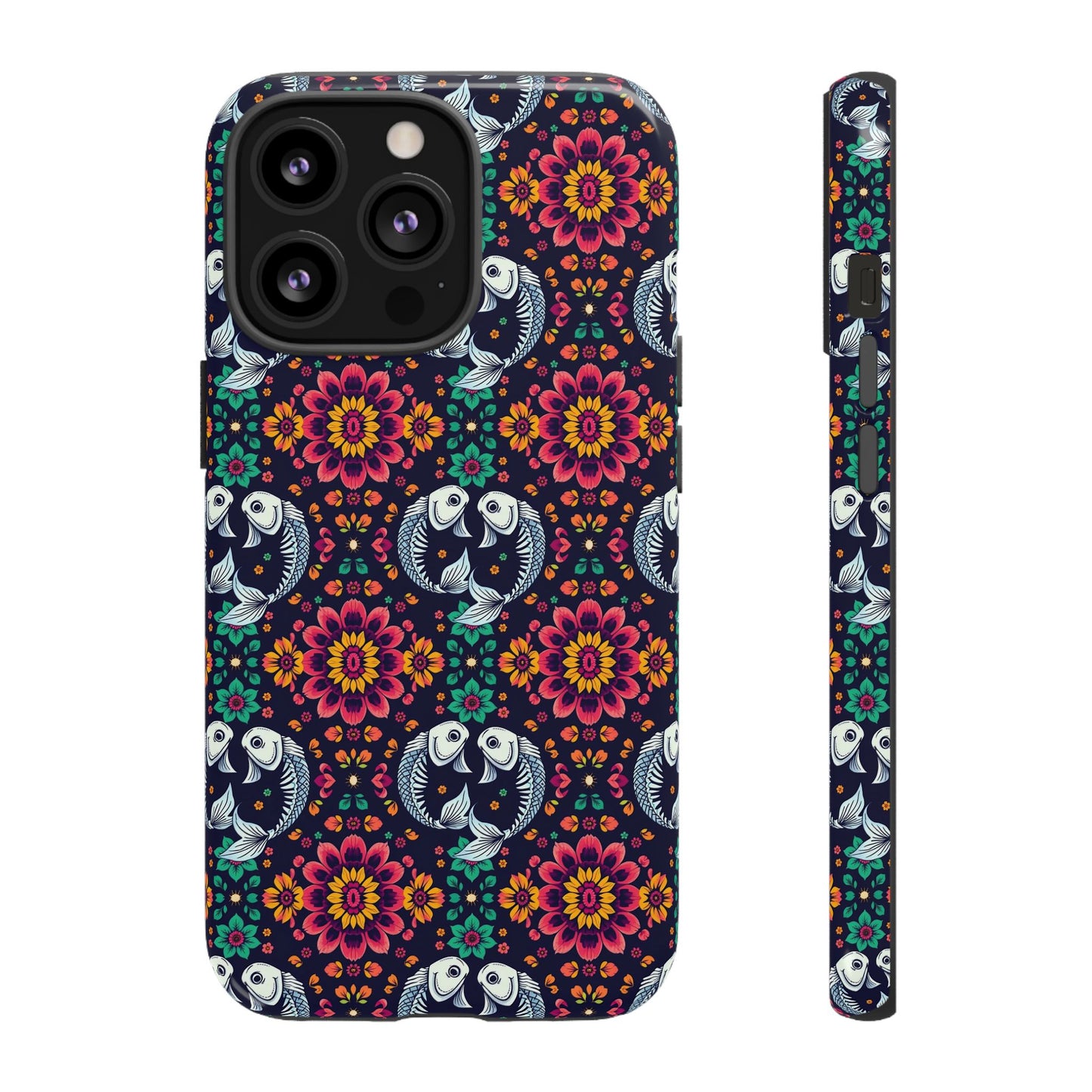 Tough Cases, Pisces, Zodiac v4, Flower Pattern