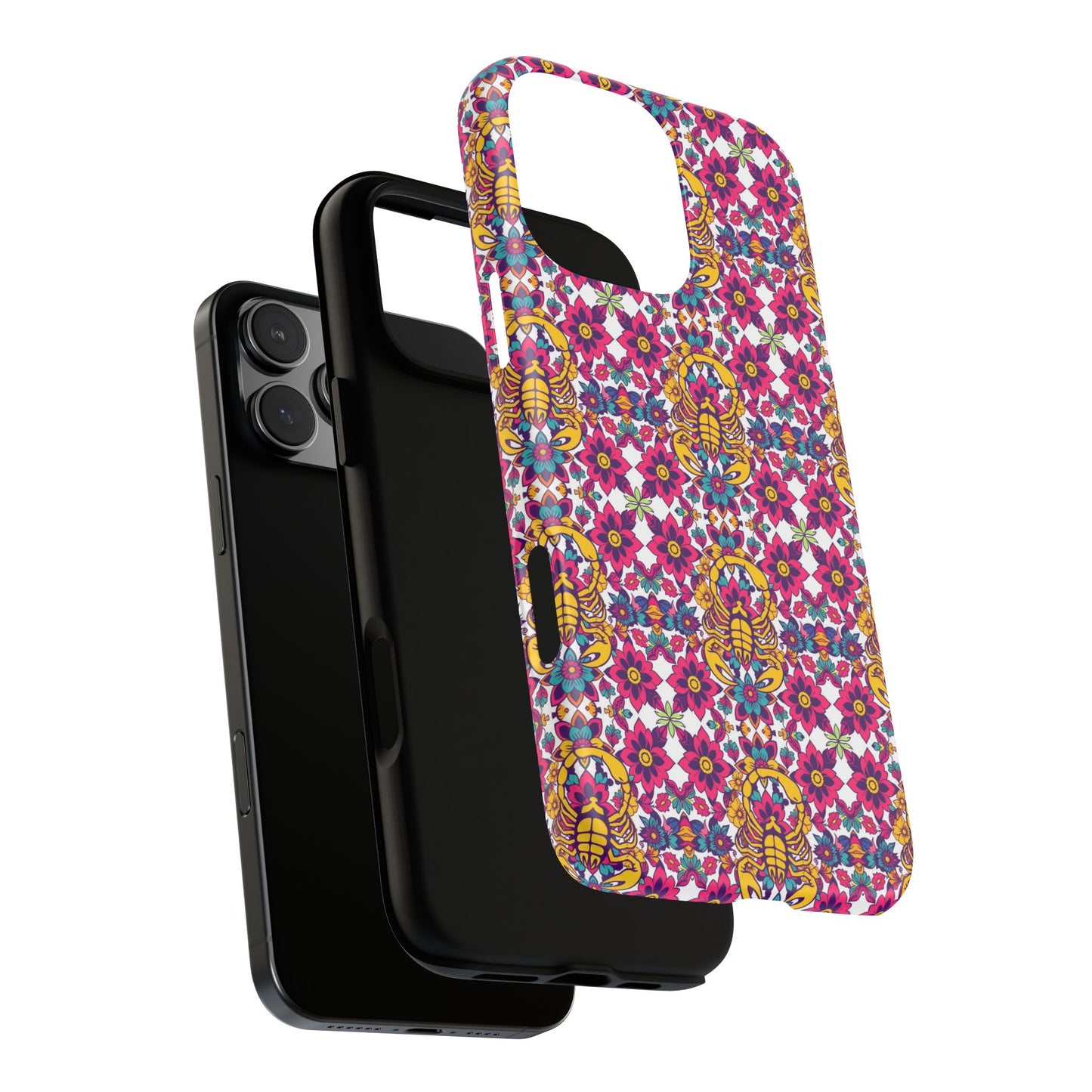 Tough Cases, Scorpio, Zodiac v2, Flower Pattern