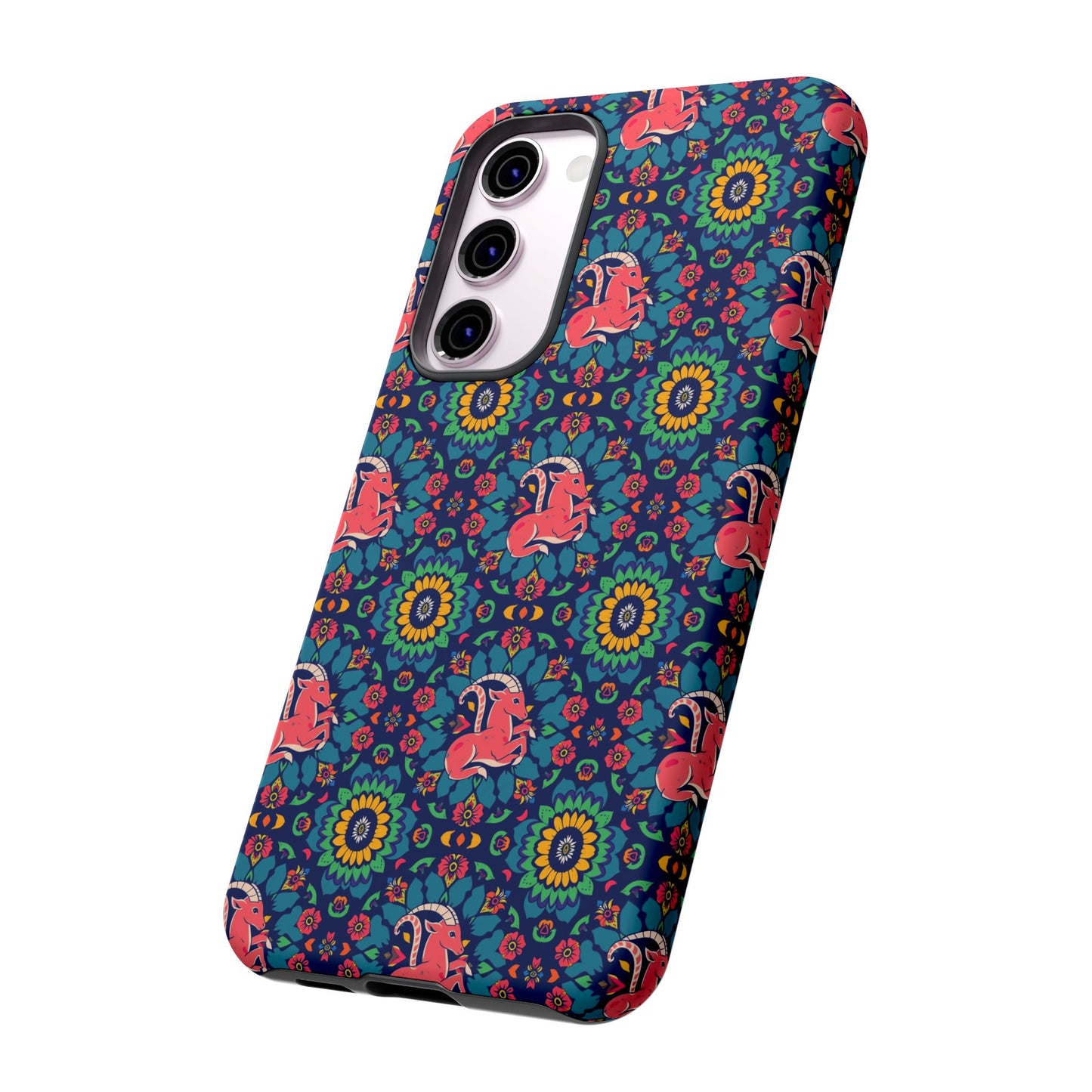 Tough Cases, Capricorn, Zodiac v1, Flower Pattern